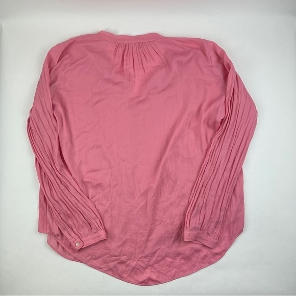 Gap Blouse Womens Small Pink Vneck Mock Collar - Picture 8 of 9